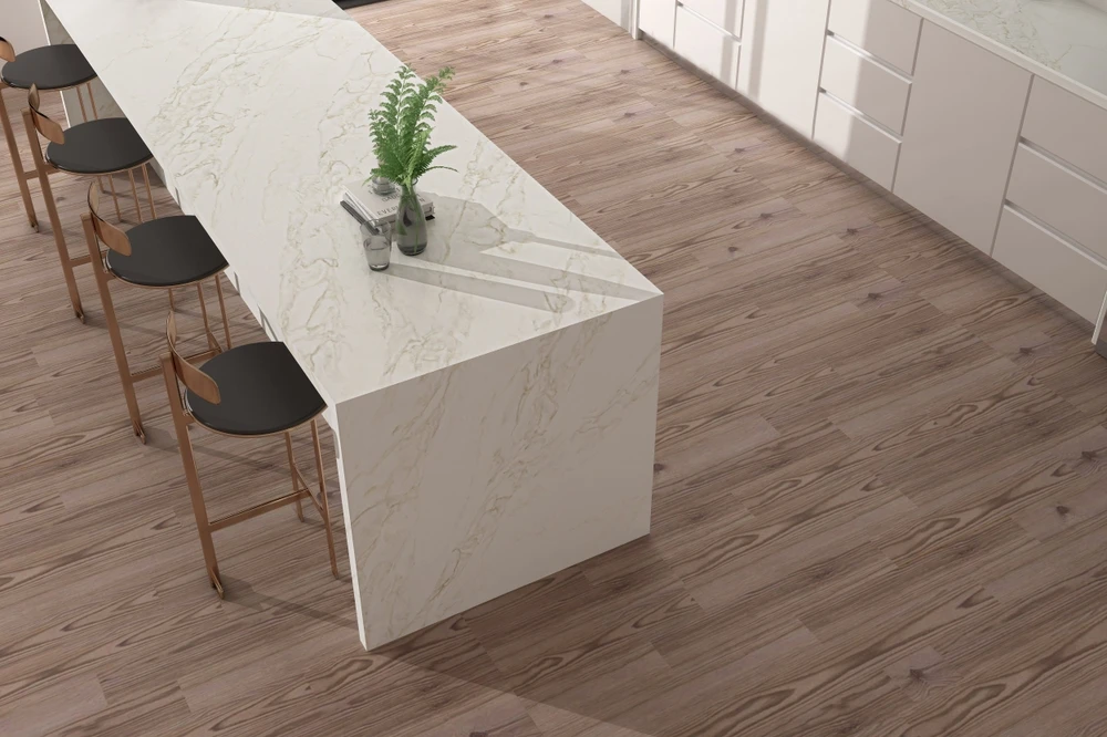 Kitchen island marble design