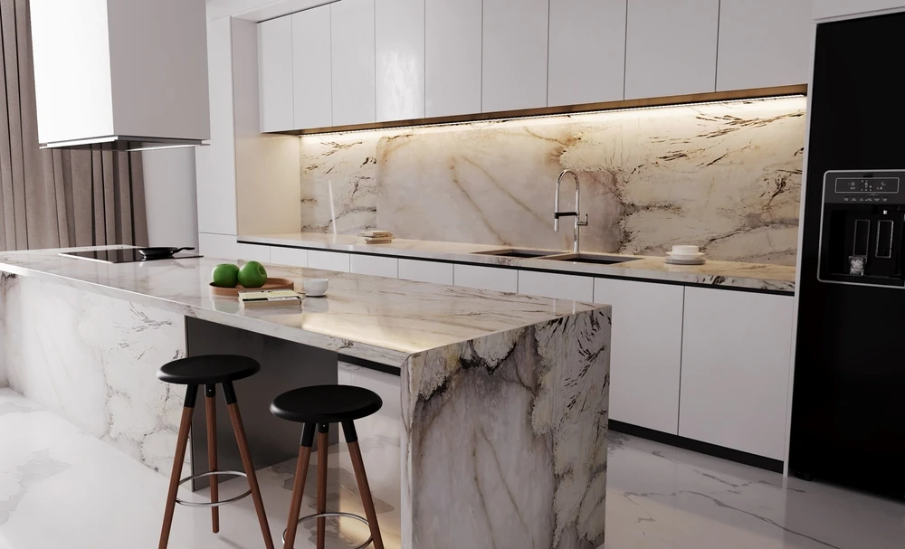 Modern kitchen marble design