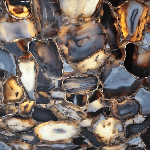 Black Agate Semi Precious